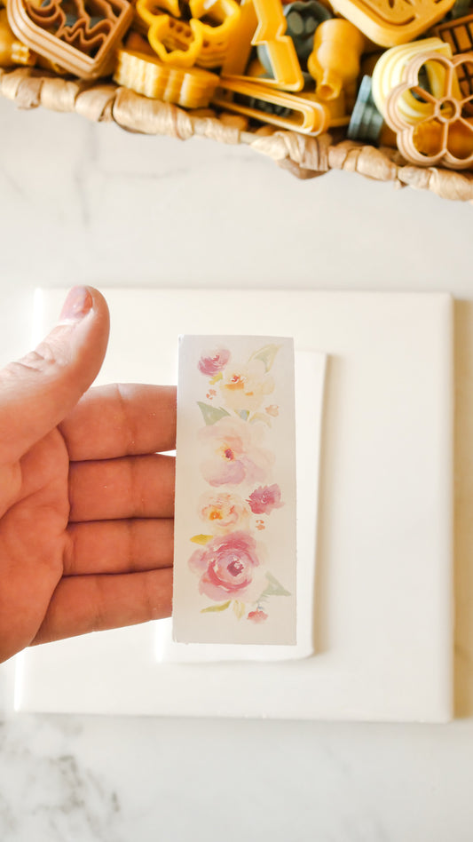 Flower Polymer Clay Transfer Cutout image 1