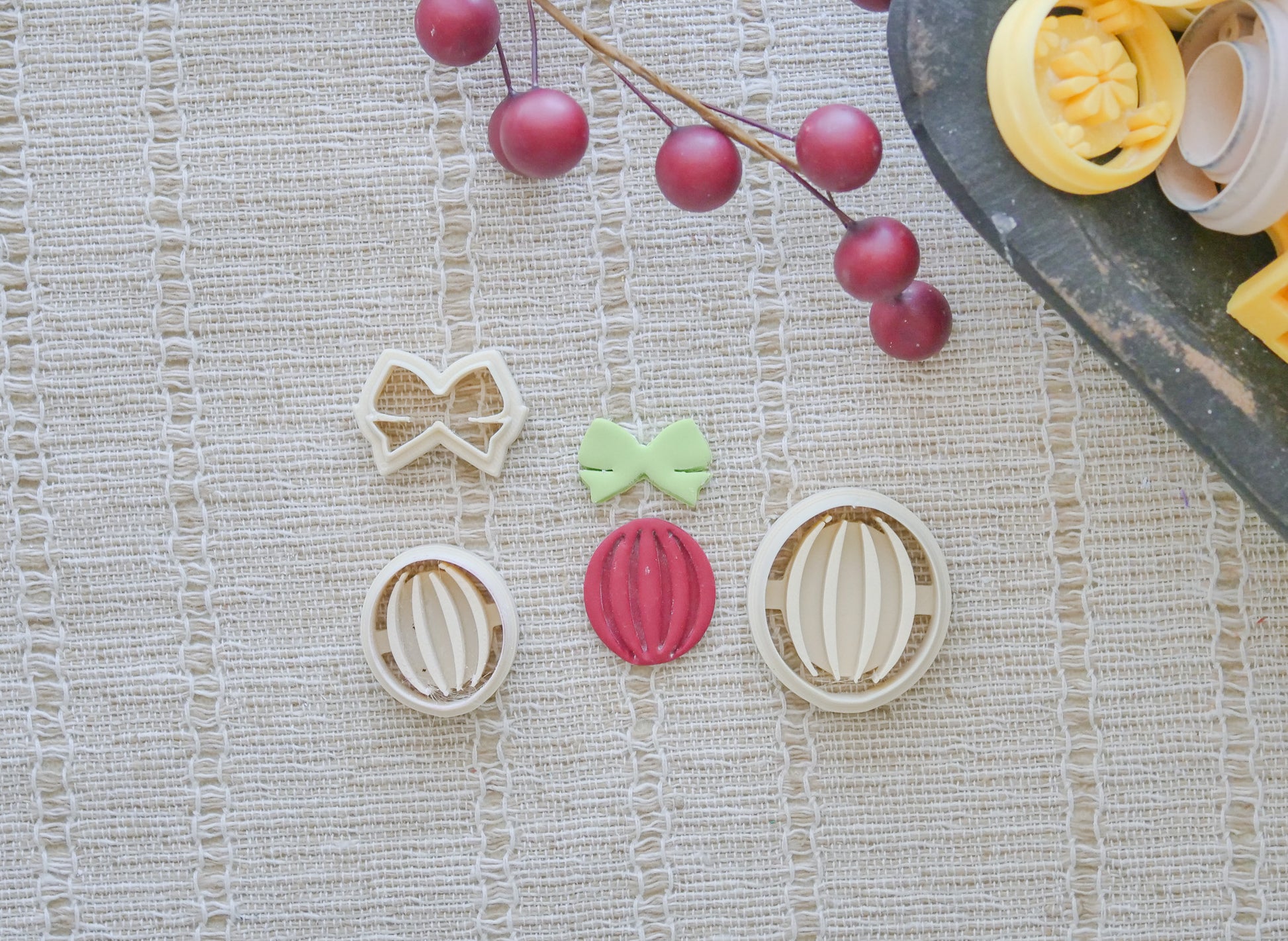 Round Ornament Polymer Clay Cutter Set image 1