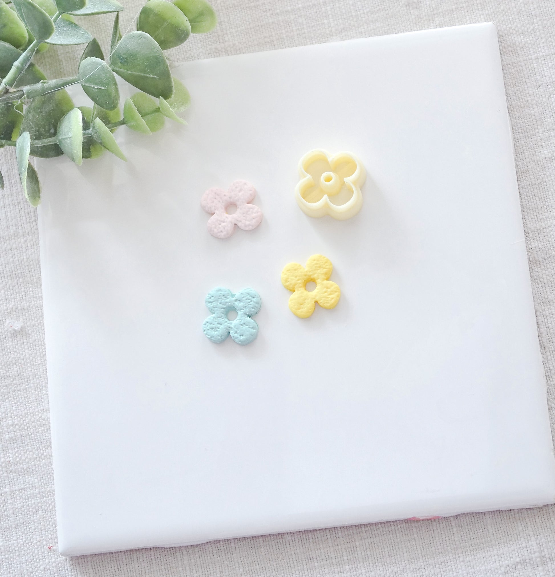 Flower Donut Hole Polymer Clay Cutter image 1