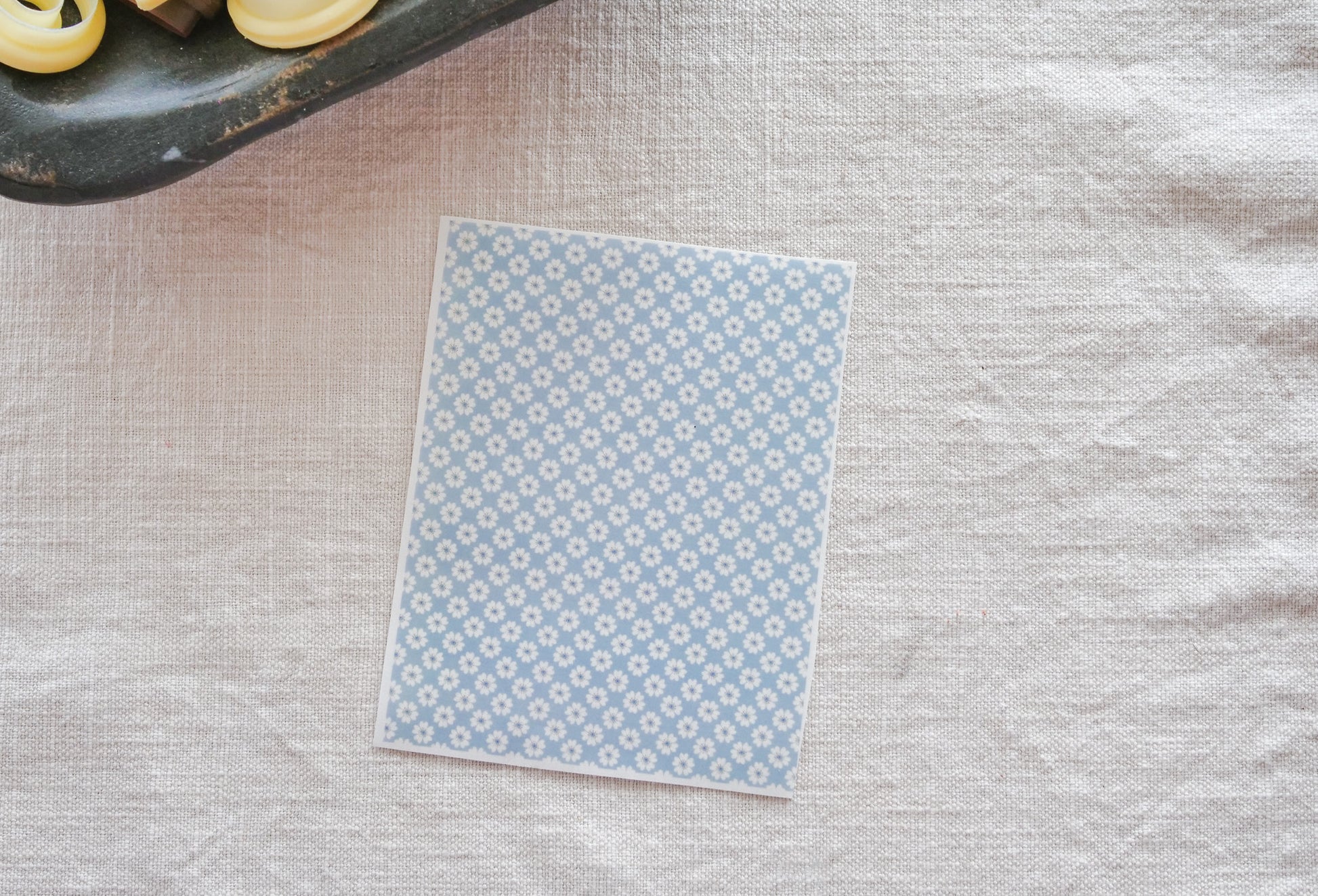 Blue Flower Polymer Clay Transfer Sheets image 0