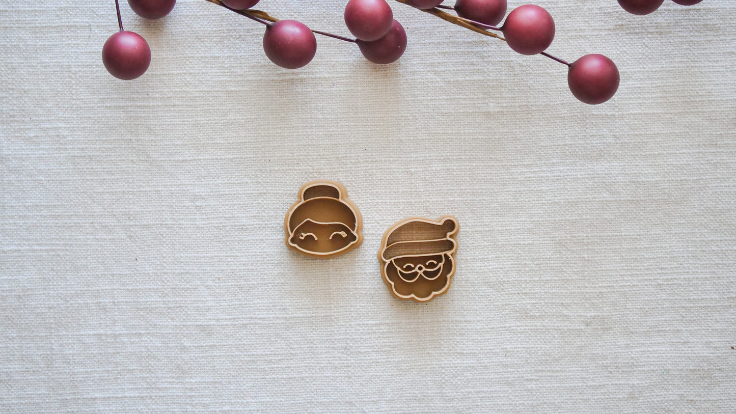 Mr. and Mrs. Clause Polymer Clay Cutter Set image 3