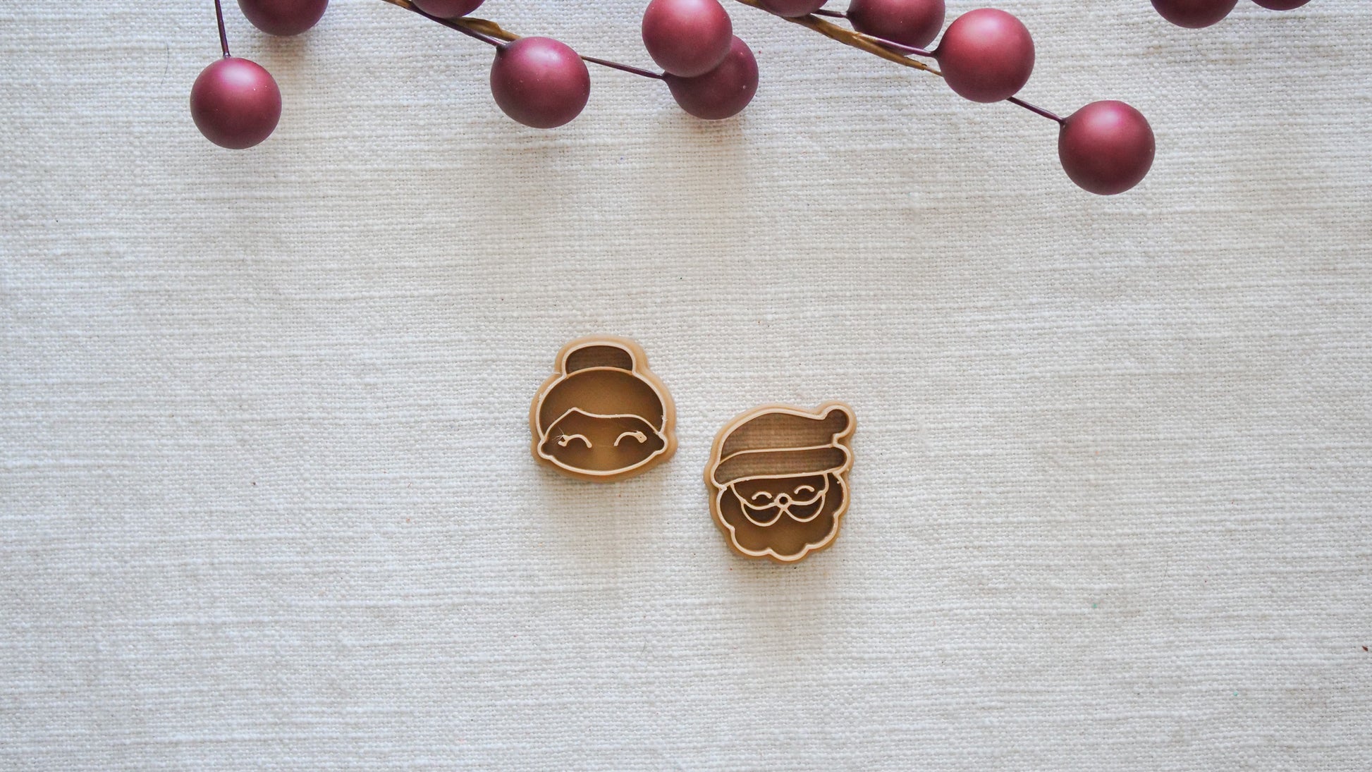 Mr. and Mrs. Clause Polymer Clay Cutter Set image 3