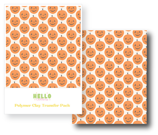 Pumpkins Polymer Clay Transfer Sheets image 0