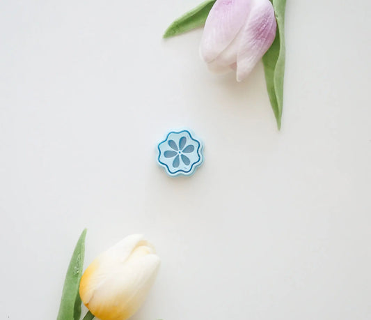 Imprint Flower Polymer Clay Cutter image 0