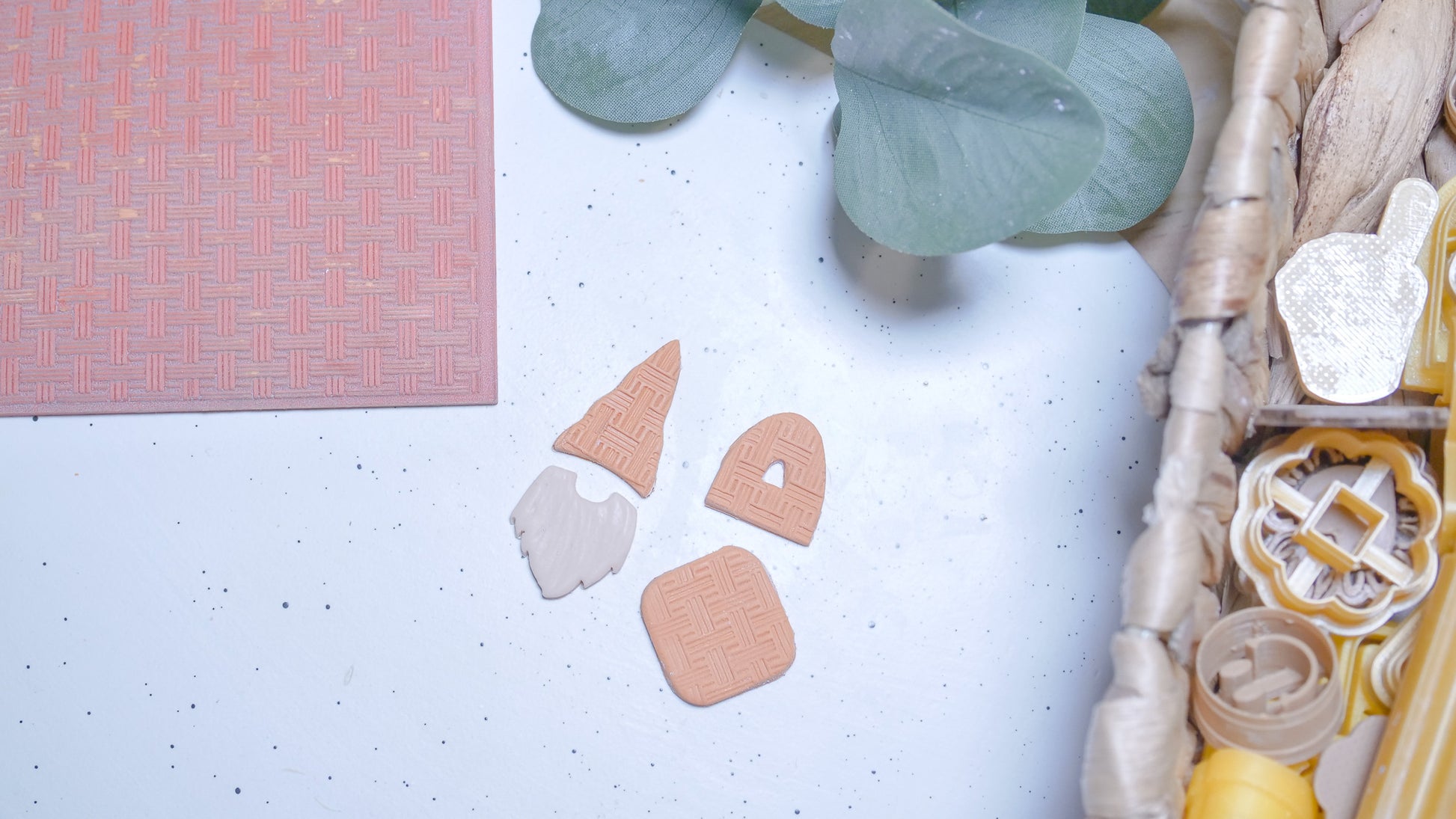 Basket Weave Pattern Rubber Mats for Polymer Clay image 1