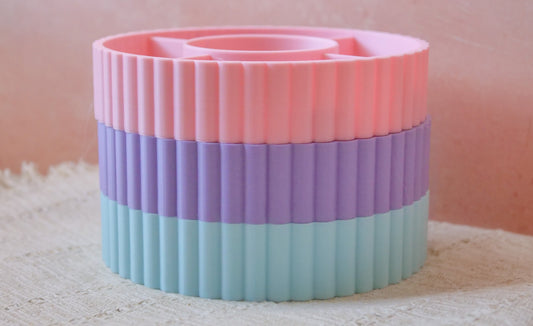 Fluted Round Finding & Charm Polymer Clay Tray image 1