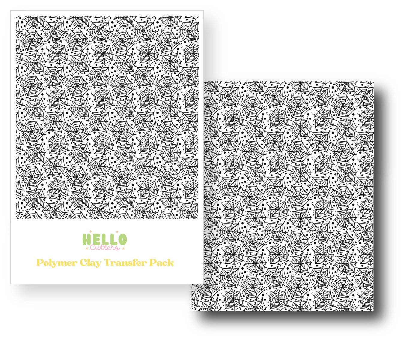 Spider Web Polymer Clay Transfer Sheets image 0