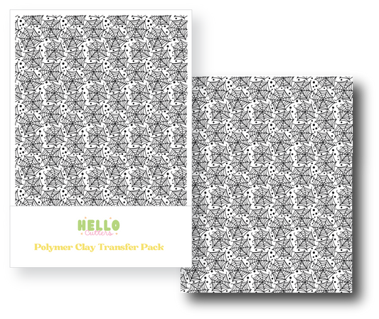 Spider Web Polymer Clay Transfer Sheets image 0